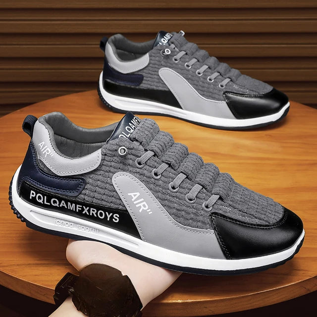 GREY & BLACK SPORTS SNEAKERS-KNA
