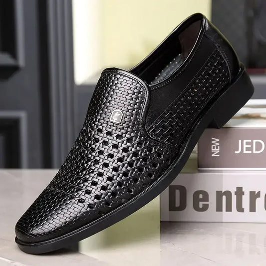 PERFORATED LEATHER MOCCASINS-KNA